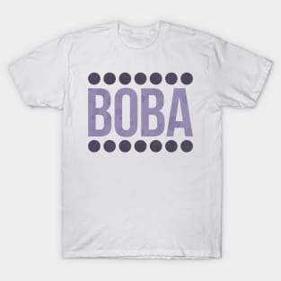 Taro Boba Balls Typography T-Shirt